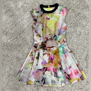 Ted Baker London Jeneyy Electric Day Dream Dress  UK2 US6  Fit & Flare floral